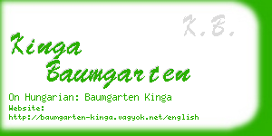 kinga baumgarten business card